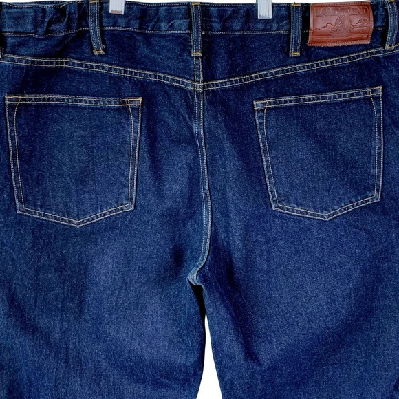 Lands' End New Square Rigger Traditional Fit Denim Dark Blue Jeans 42X26 Classic - Picture 7 of 16